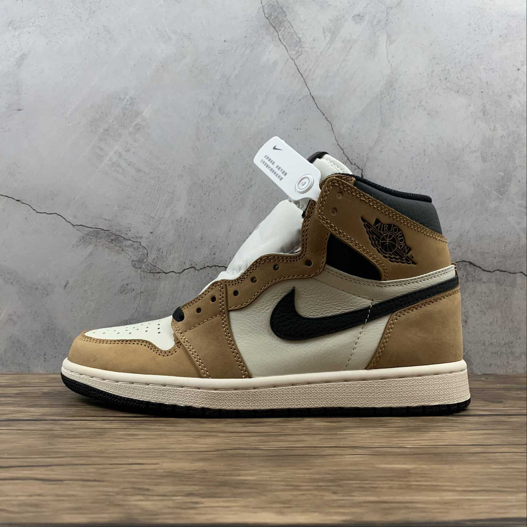 Air Jordan 1 Retro High OG Golden Harvest Black Sail (2021) 555088 700