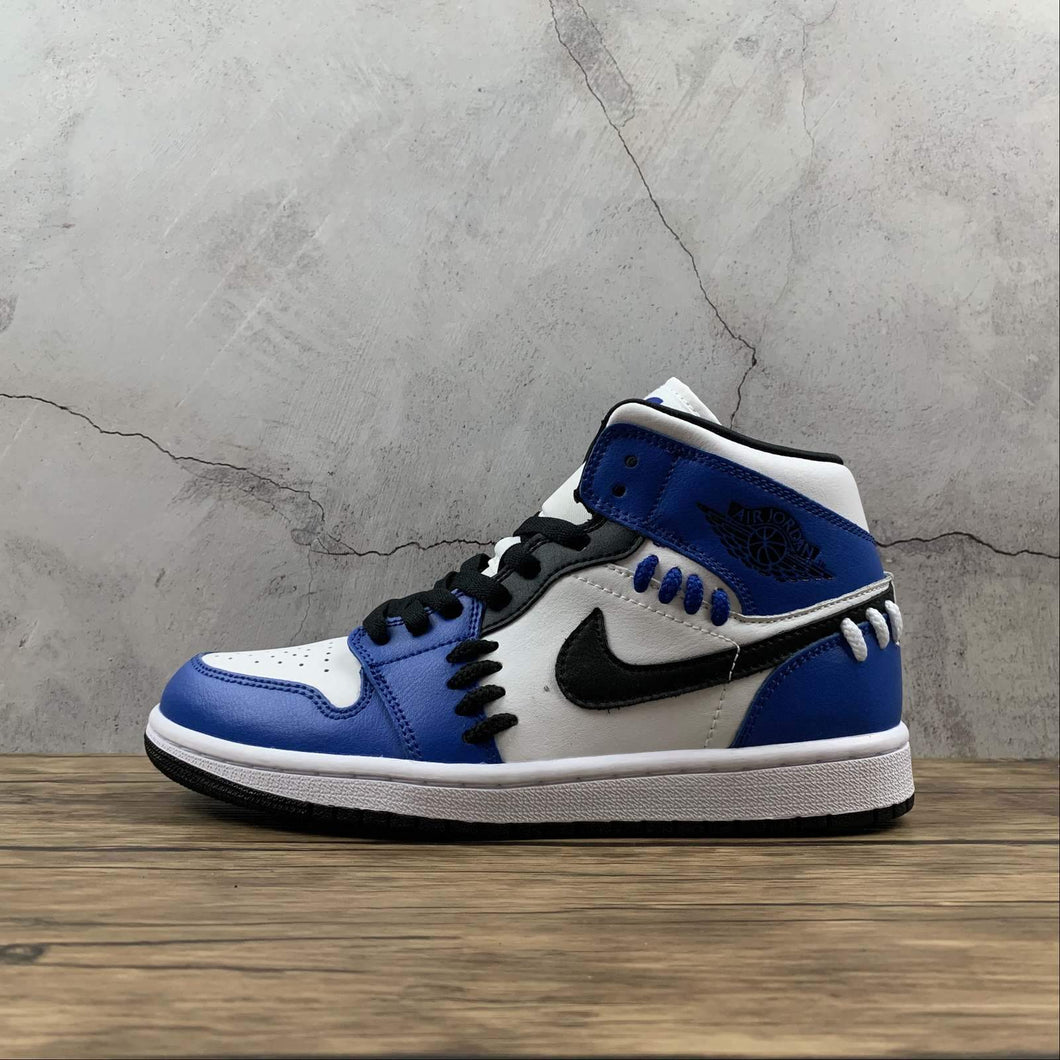 Air Jordan 1 Mid SE Game Royal Black White CV0152-401