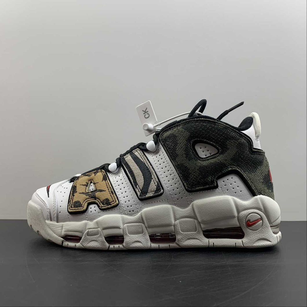 Air More Uptempo Animal White Black Leopard Print DZ4843-100