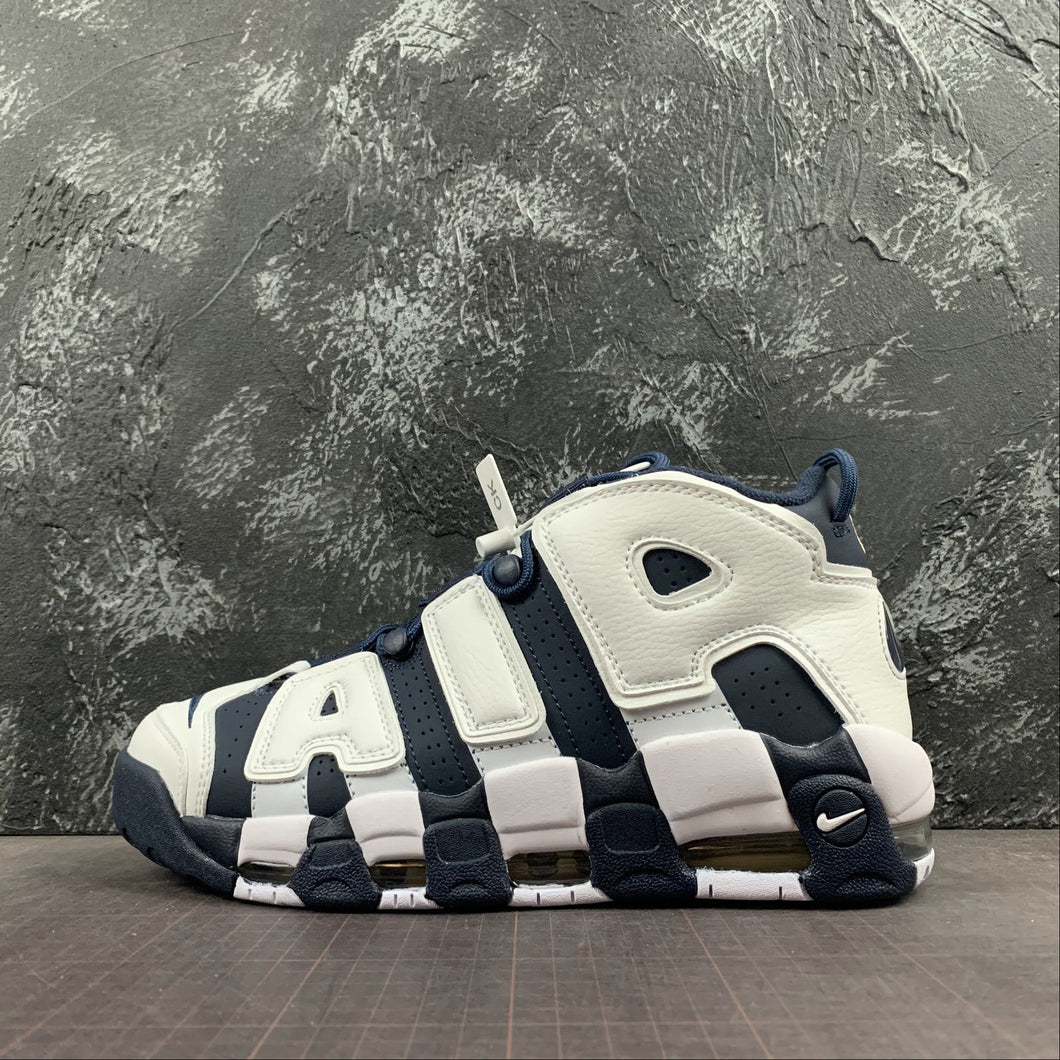 Air More Uptempo White Mid Navy Metallic Gold University 414962-104