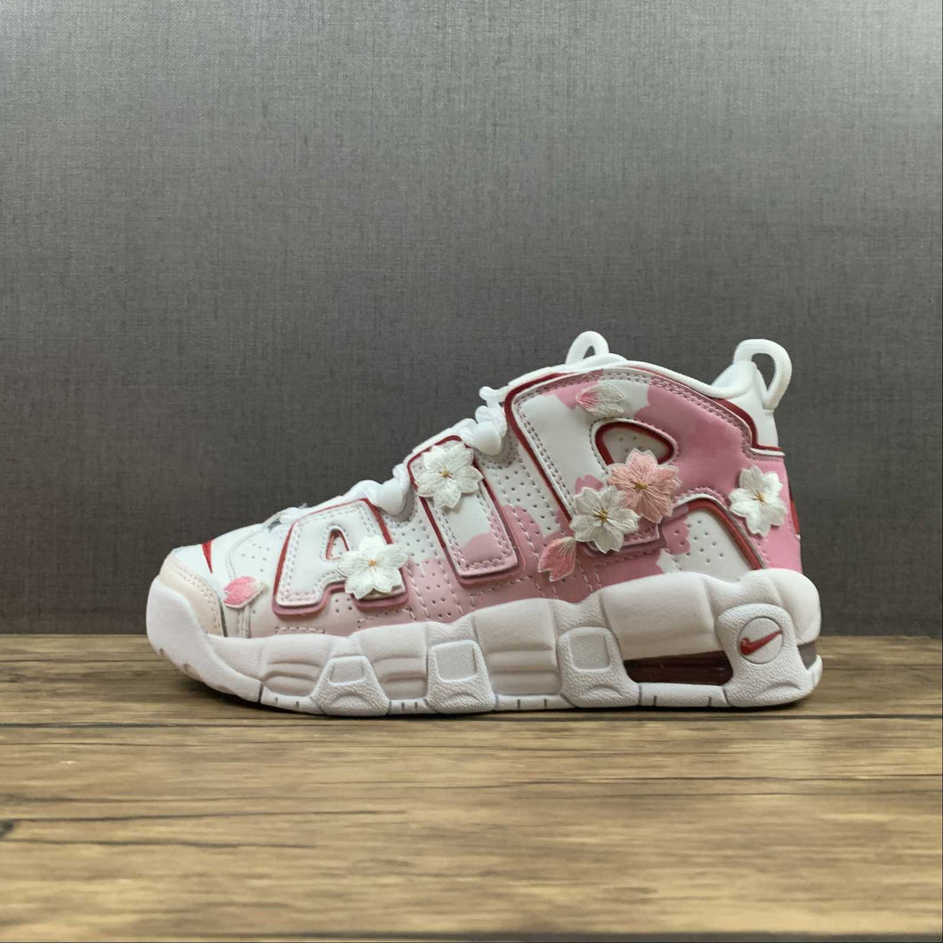 Air More Uptempo GS White Varsity Red DJ5988-100