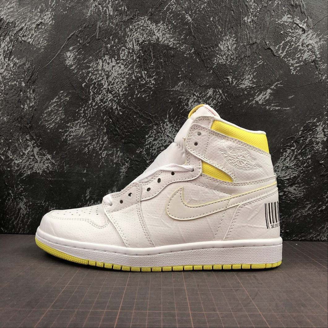 Air Jordan 1 Retro High OG White Volt 555088-170