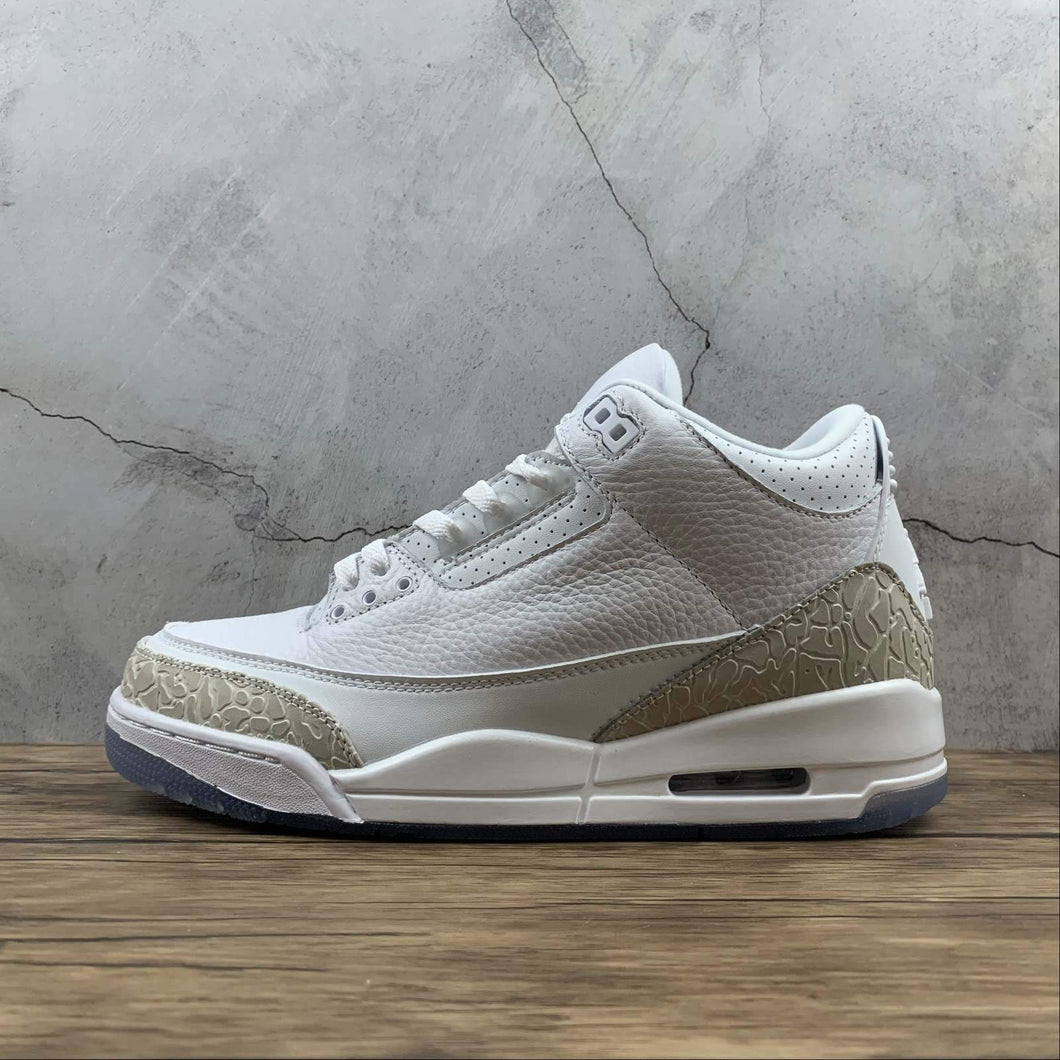 Air Jordan 3 Retro White White White 136064-111