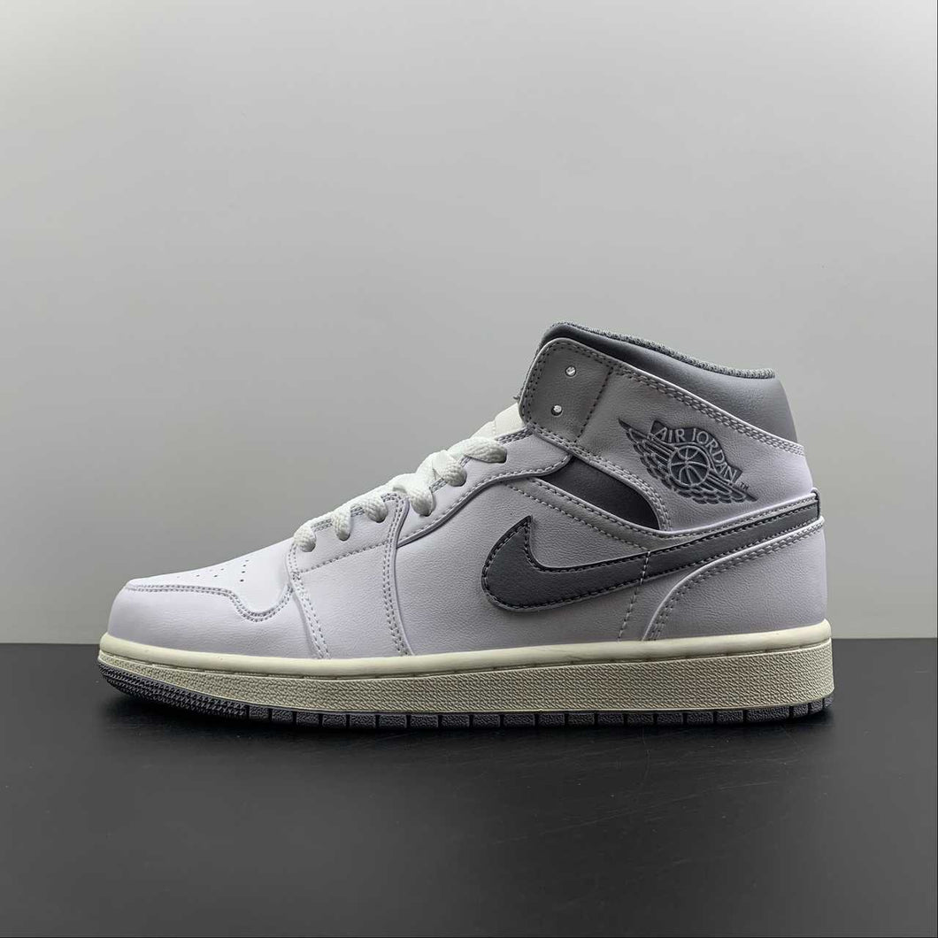 Air Jordan 1 Mid White Stealth 554724-135