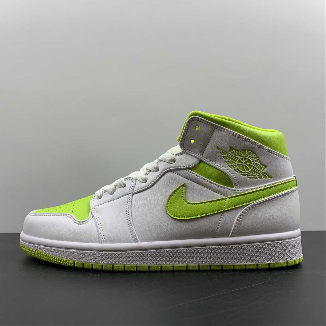 Air Jordan 1 Mid White Atomic Green White (2022) BQ6472-131