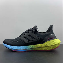 Cargar imagen en el visor de la galería, Adidas UltraBoost 22 Black Sky Blue Yellow GV8829
