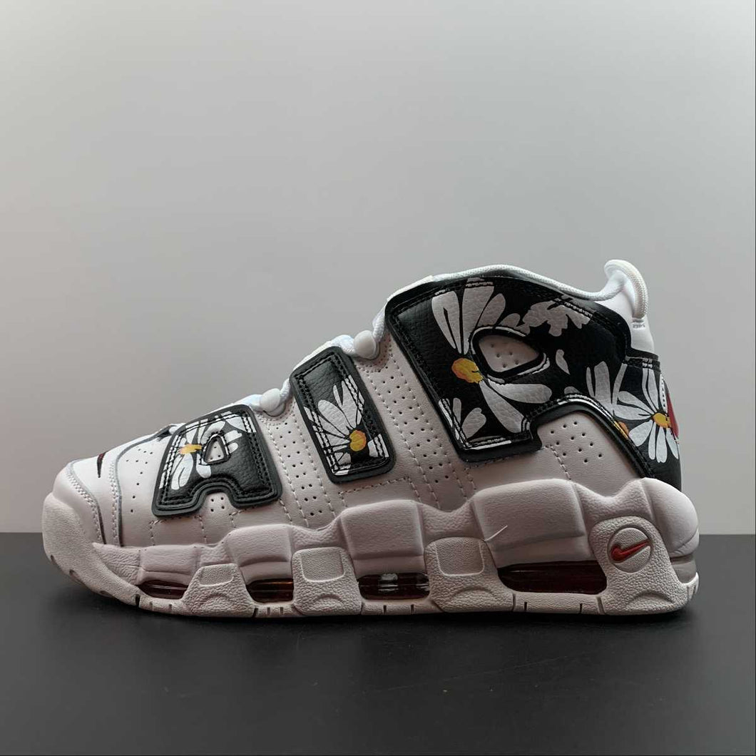 Air More Uptempo White Black Red DM8150-100