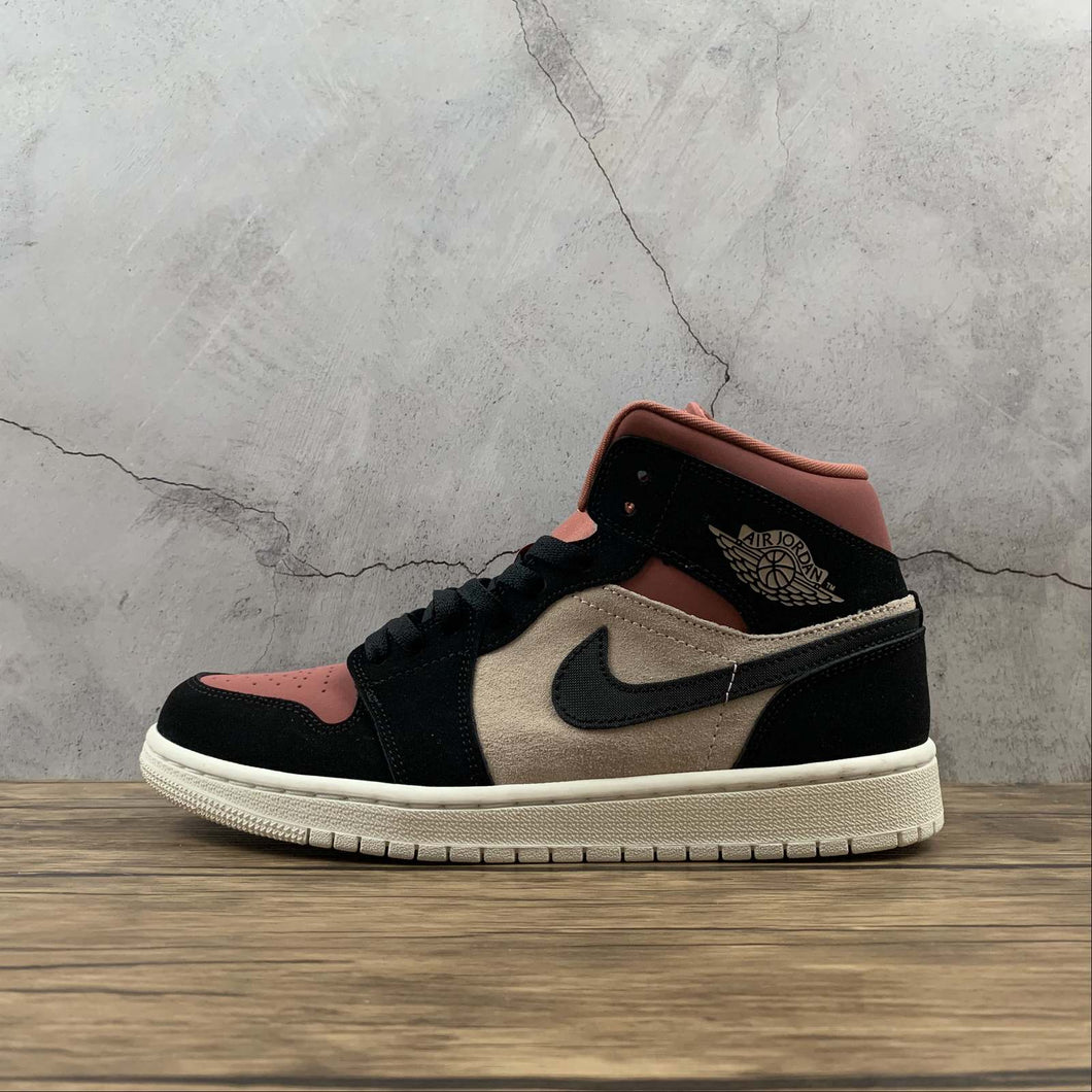 Air Jordan 1 Mid Particle Beige Black (2020) BQ6472-202
