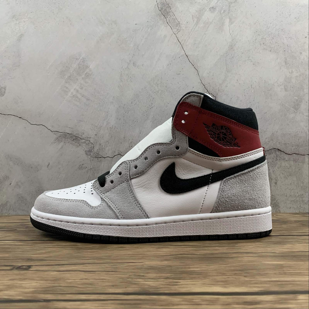 Air Jordan 1 High OG Light Smoke Grey Gym Red 555088-126