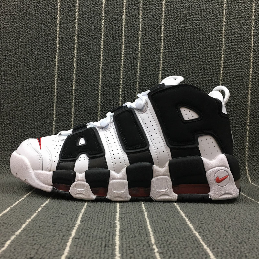 Air More Uptempo White Black University Red 414962-105