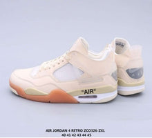 Cargar imagen en el visor de la galería, Air Jordan 4 Retro x Off White Sail Cream Light Gum
