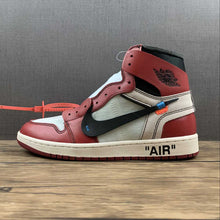 Cargar imagen en el visor de la galería, Air Jordan 1 x Off-White White Black-Varsity Red AA3834-101
