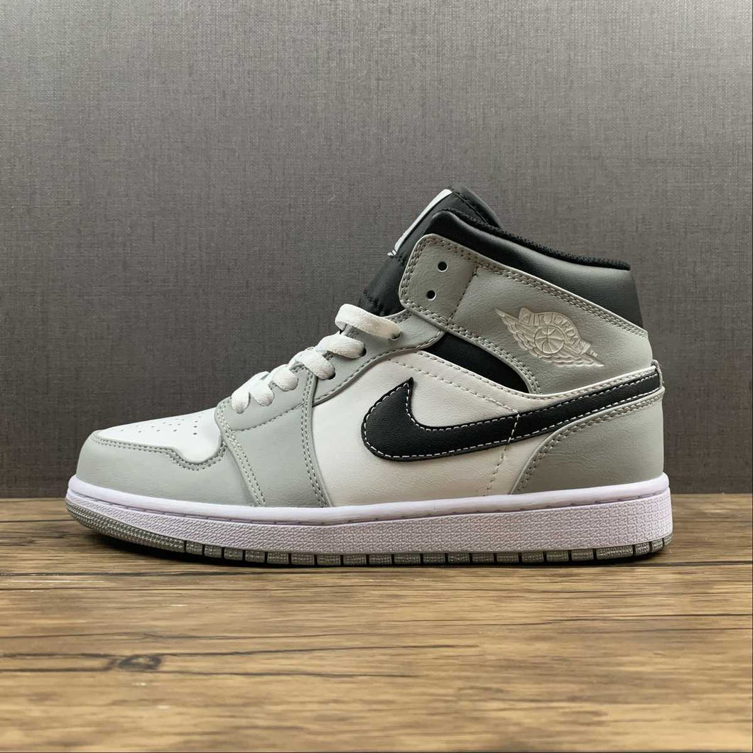 Air Jordan 1 Mid Lt Smoke Grey White Anthracite (2021) 554724-078
