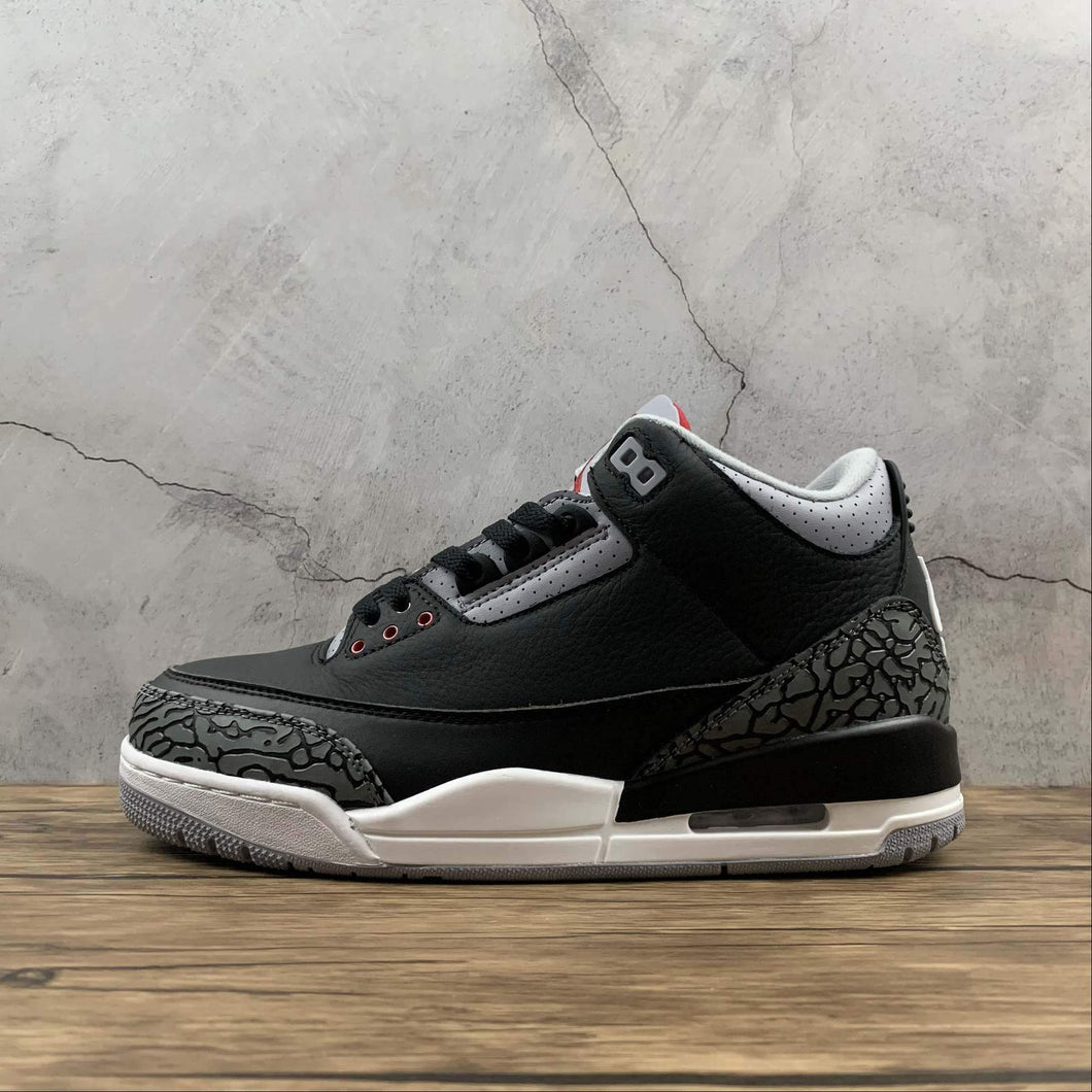 Air Jordan 3 Retro OG Black Fire Red-Cement Grey (2018) 854262-001