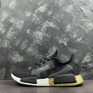 Adidas NMD R1 V2 Black Gold and White