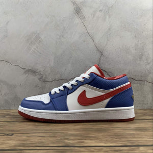 Air Jordan 1 Retro Low White Varisity Red-Royal