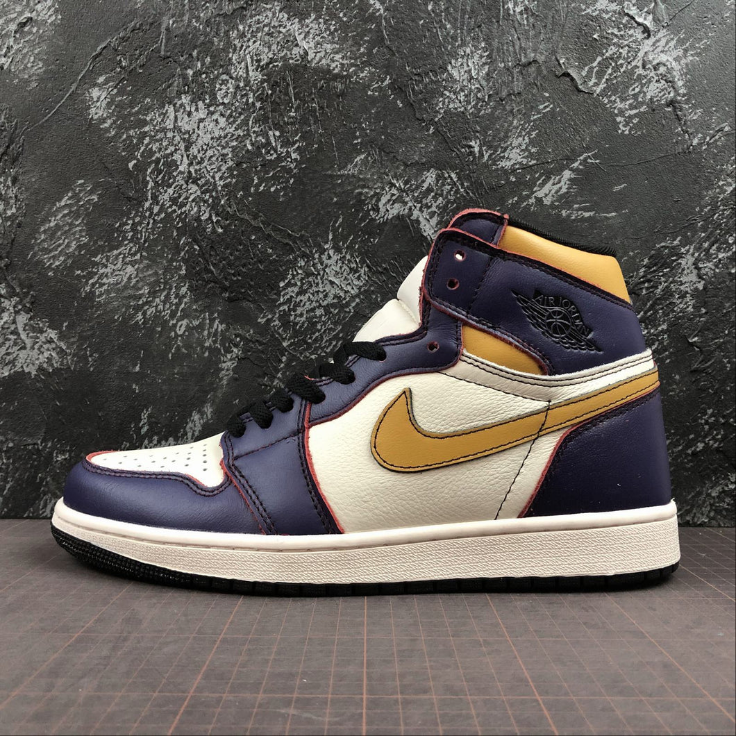Air Jordan 1 OG X NIKE SB White Purple Yellow CD6578-507