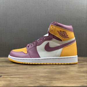 Air Jordan 1 High OG White Purple Yellow (2021)555088-706