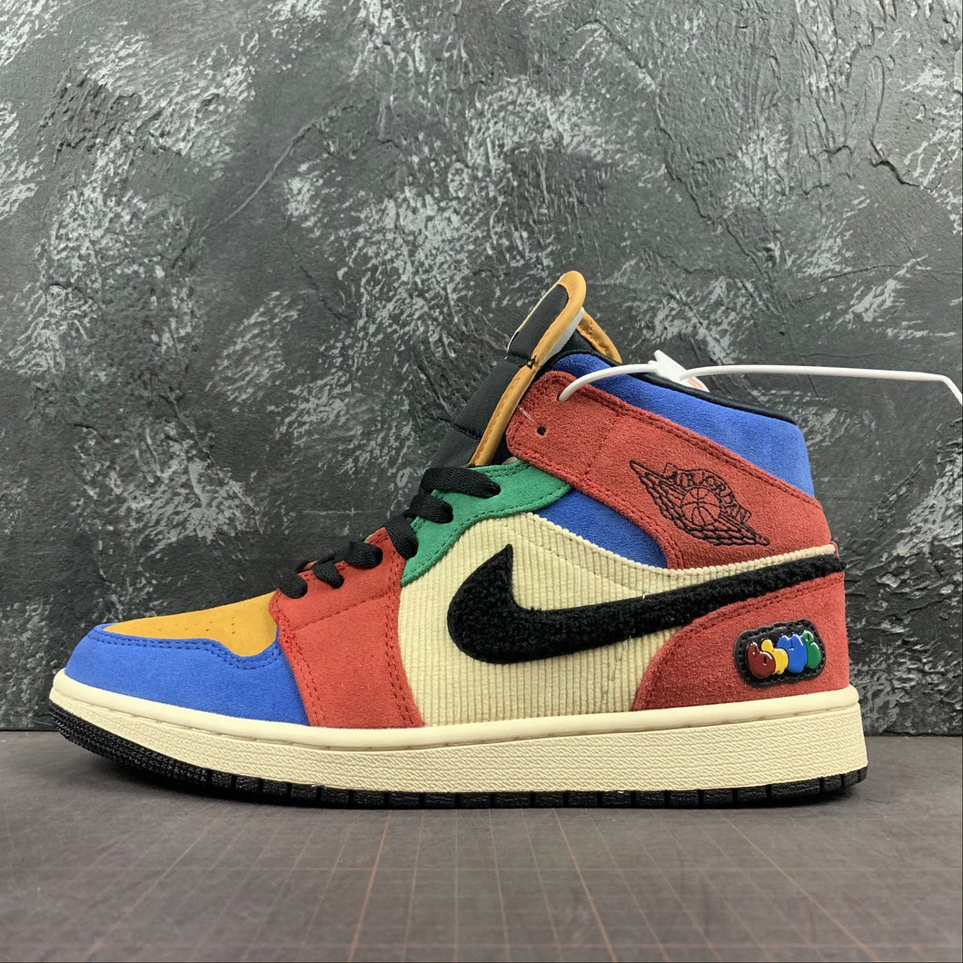 Air Jordan 1 Mid Fearless Blue Red Black CU2805-100