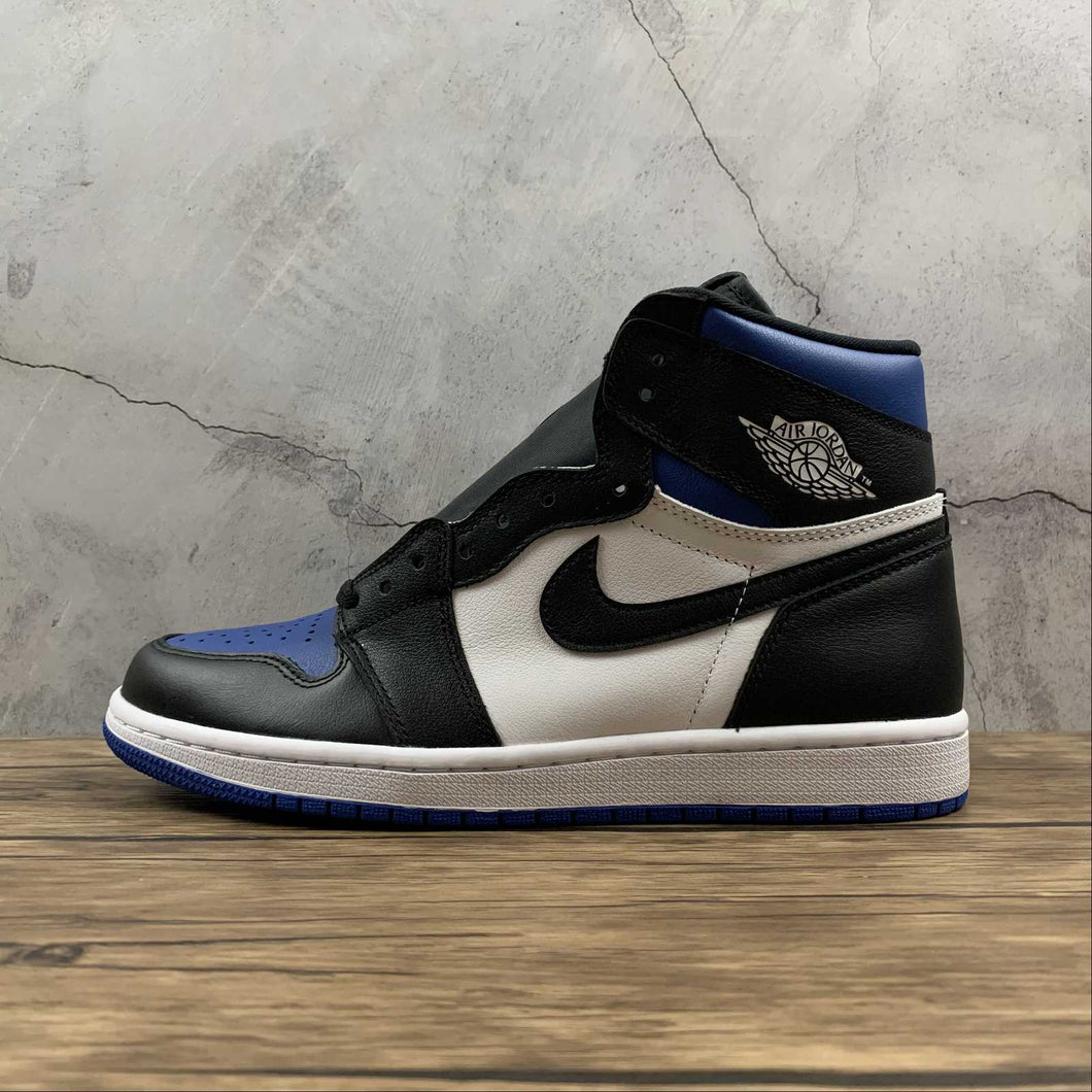 Air Jordan 1 Retro High OG Black Black-White-Game Royal (2021) 555088-041