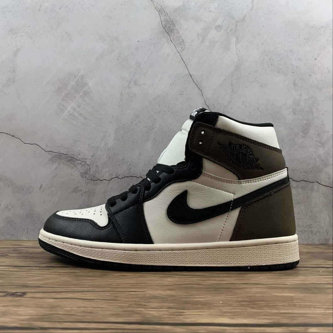 Air Jordan 1 Retro High OG Sail Black Dark Mocha-Black 555088-105