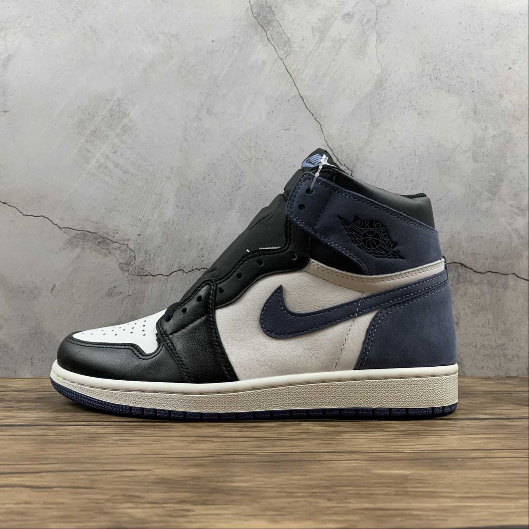 Air Jordan 1 Retro High OG Summit White Blue Moon-Black (2021) 555088-115