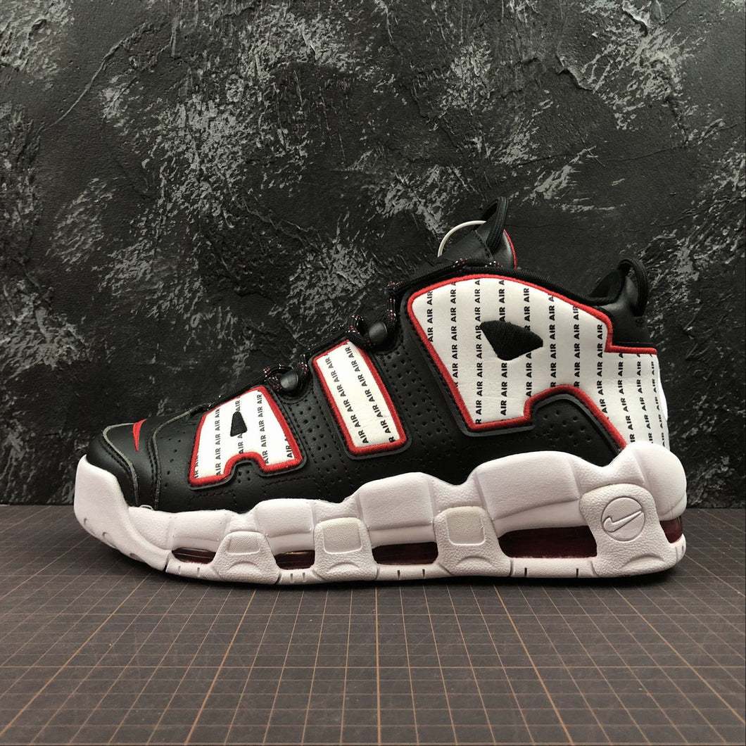 Air More Uptempo 96 Black White University Red  AV7947-001
