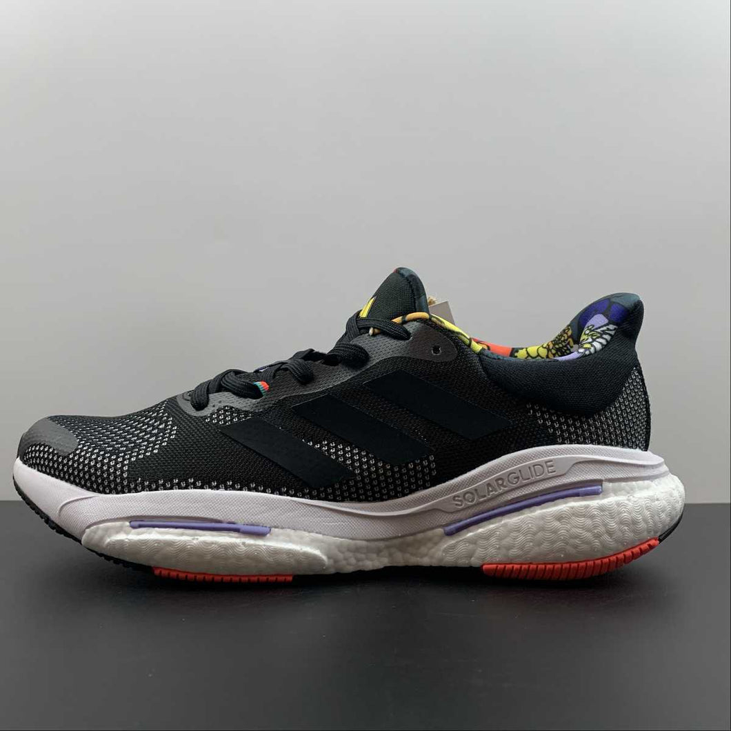 Adidas Solar Glide 5 Black White Yellow GX5471