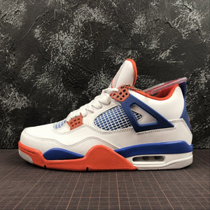 Air Jordan 4 Retro White Game Royal-Orange 308497-171