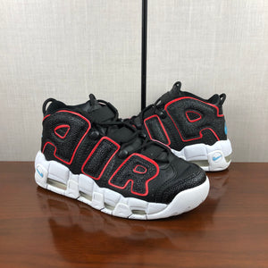 Air More Uptempo Black Lt Blue Fury-Fusion Red