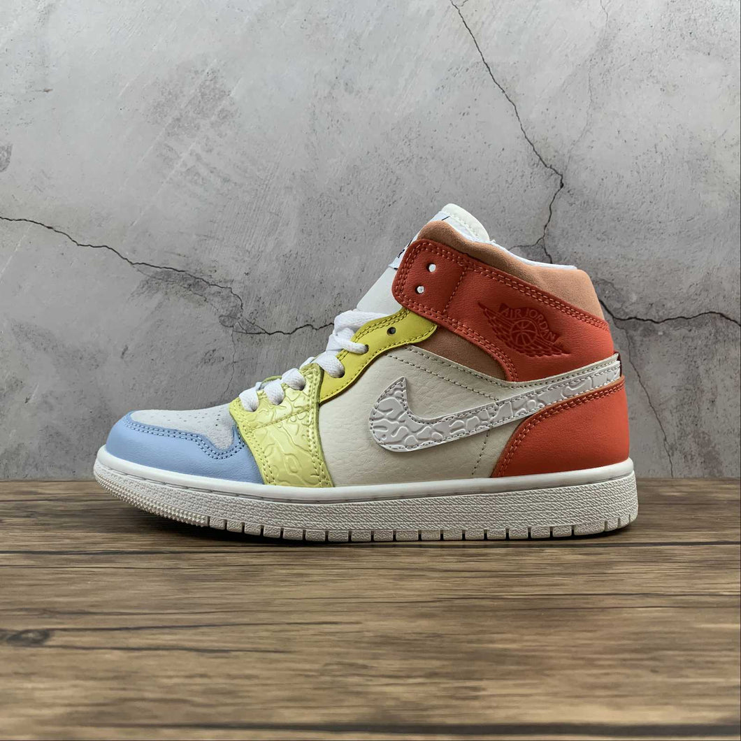Air Jordan 1 Mid Sail White-Lt Zitron (2021) DJ6908-100