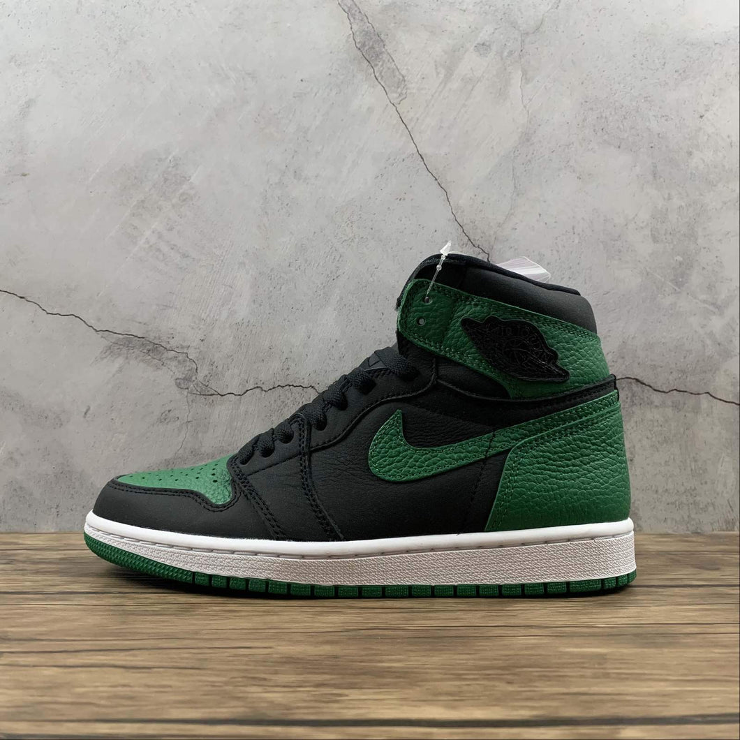 Air Jordan 1 Retro High OG Black Pine Green-White-Gym Red 555088-030
