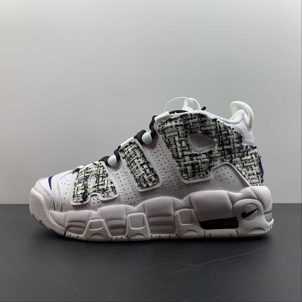 Air More Uptempo White Midnight Navy White Custom DH9719 100