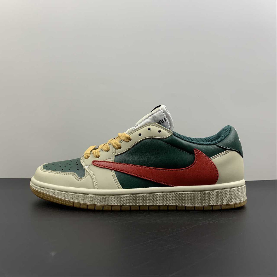 Air Jordan 1 Retro Low OG SP “Travis Scott” Black Green Barb DM7866-801