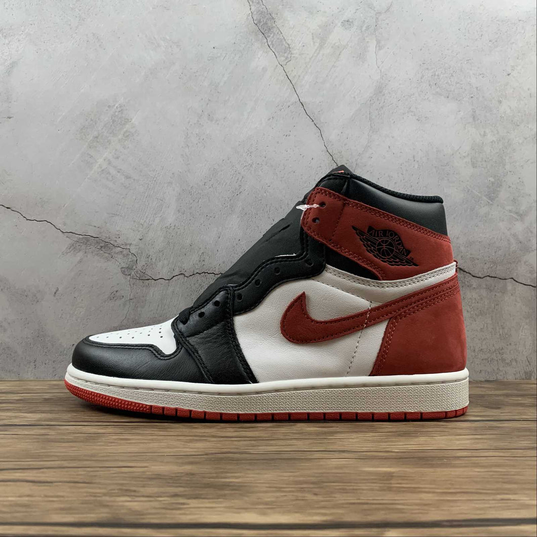 Air Jordan 1 Retro High OG Summit White Track Red-Black (2021) 555088-112