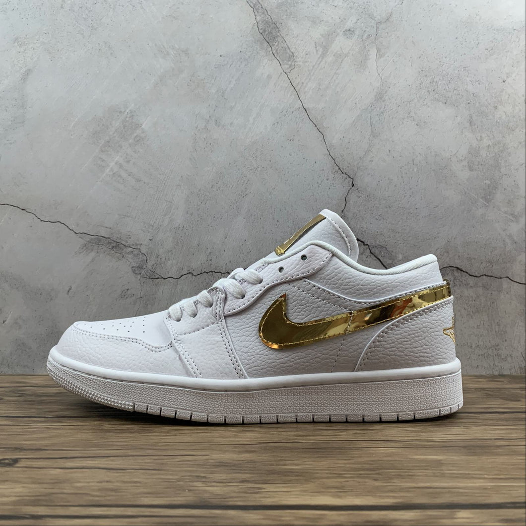 Air Jordan 1 Low SE White Metallic Gold-White CZ4776-100