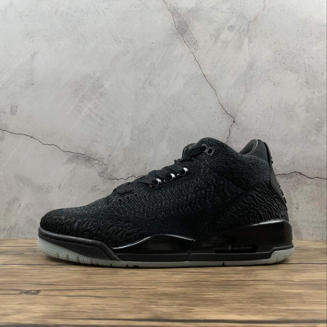 Air Jordan 3 Retro Flyknit Black Black Anthracite AQ1005-001