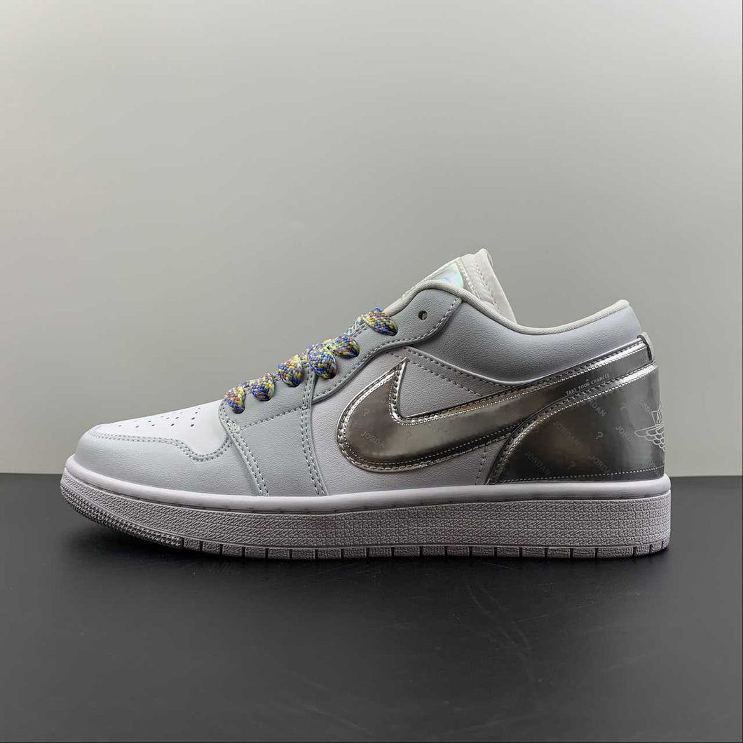 Air Jordan 1 Low SE White Metallic Silver-White DX6070-101