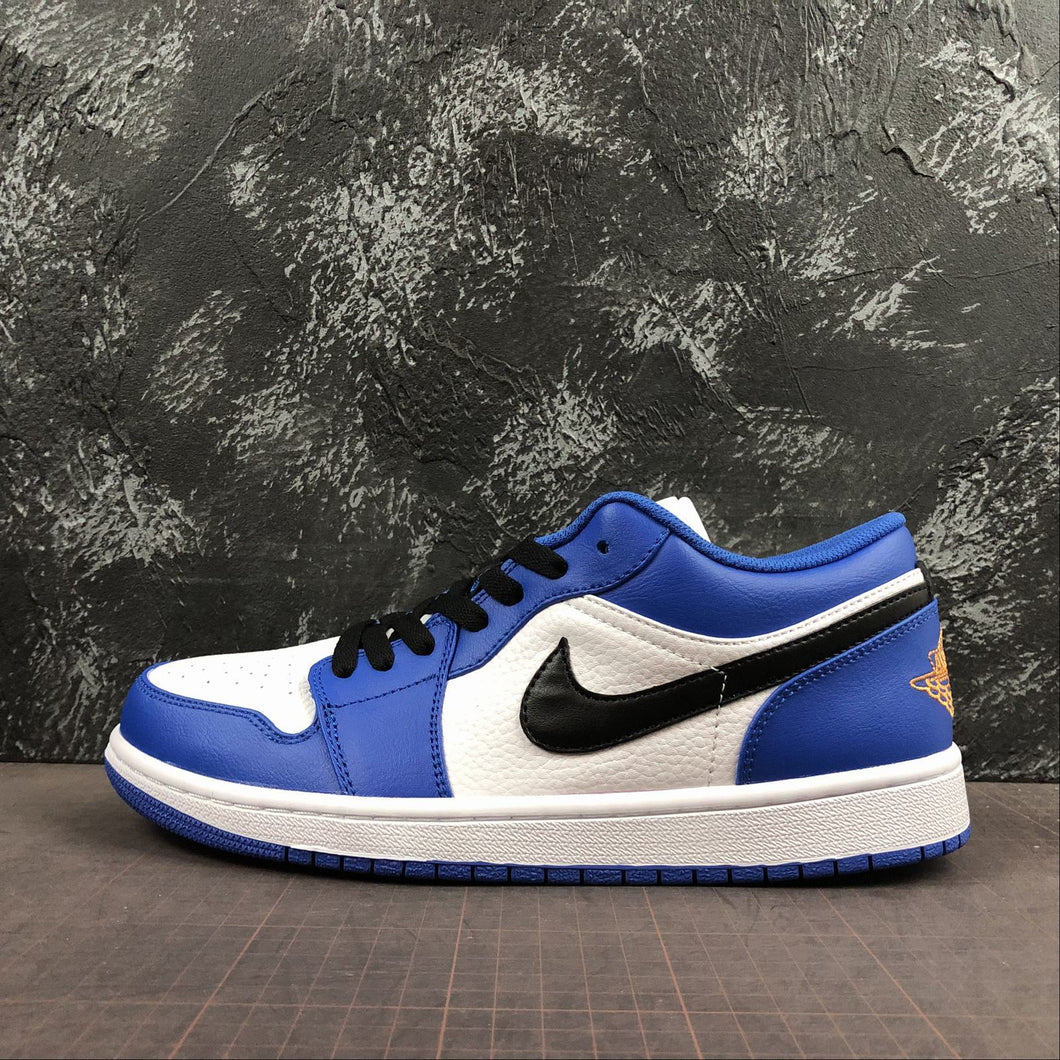 Air Jordan 1 Low Hyper Royal Orange Peel-White 553558-401