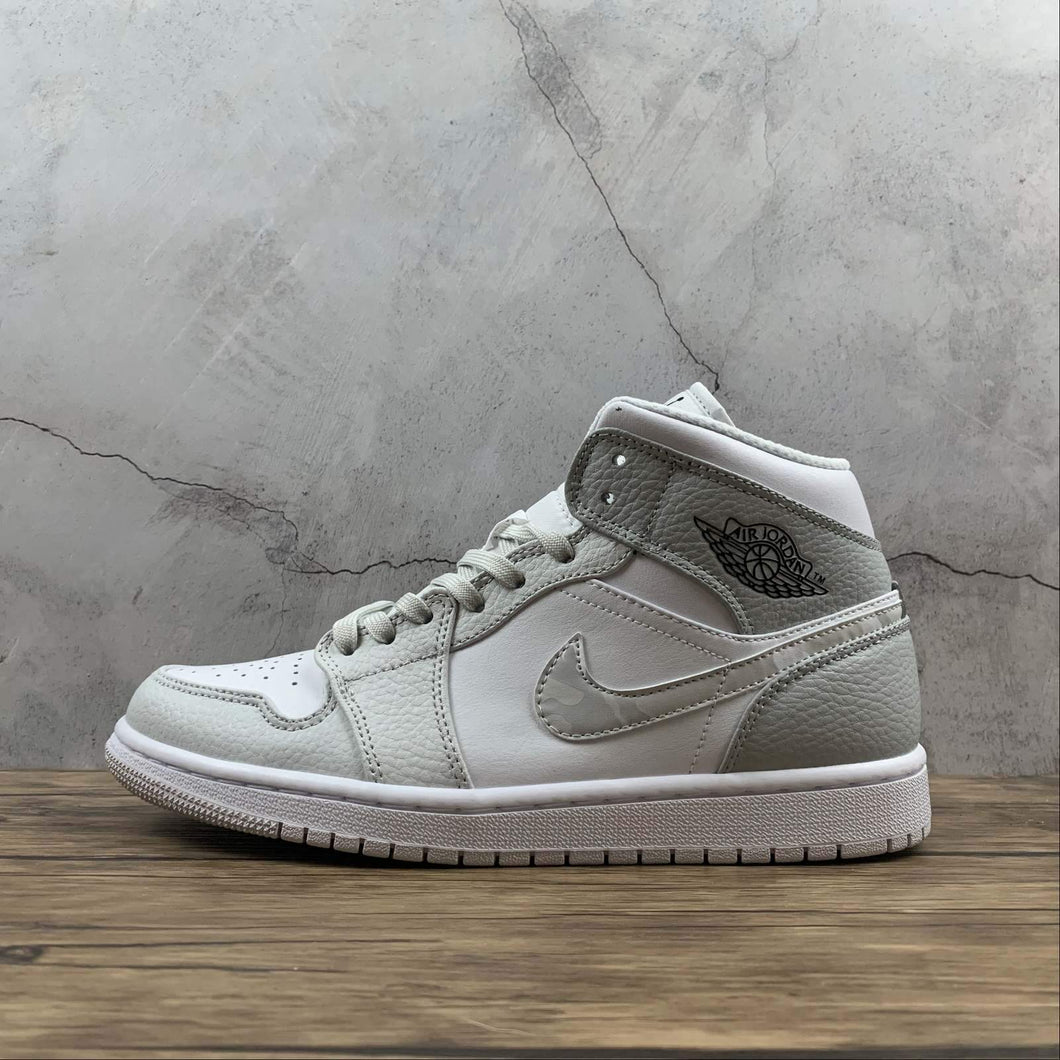 Air Jordan 1 Mid White Photon Dust Grey Fog DC9035-100