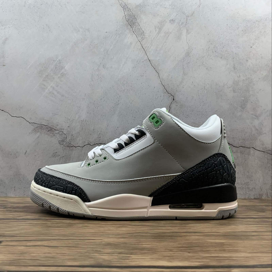 Air Jordan 3 Retro Lt Smoke Grey Chlorophyll 136064-006