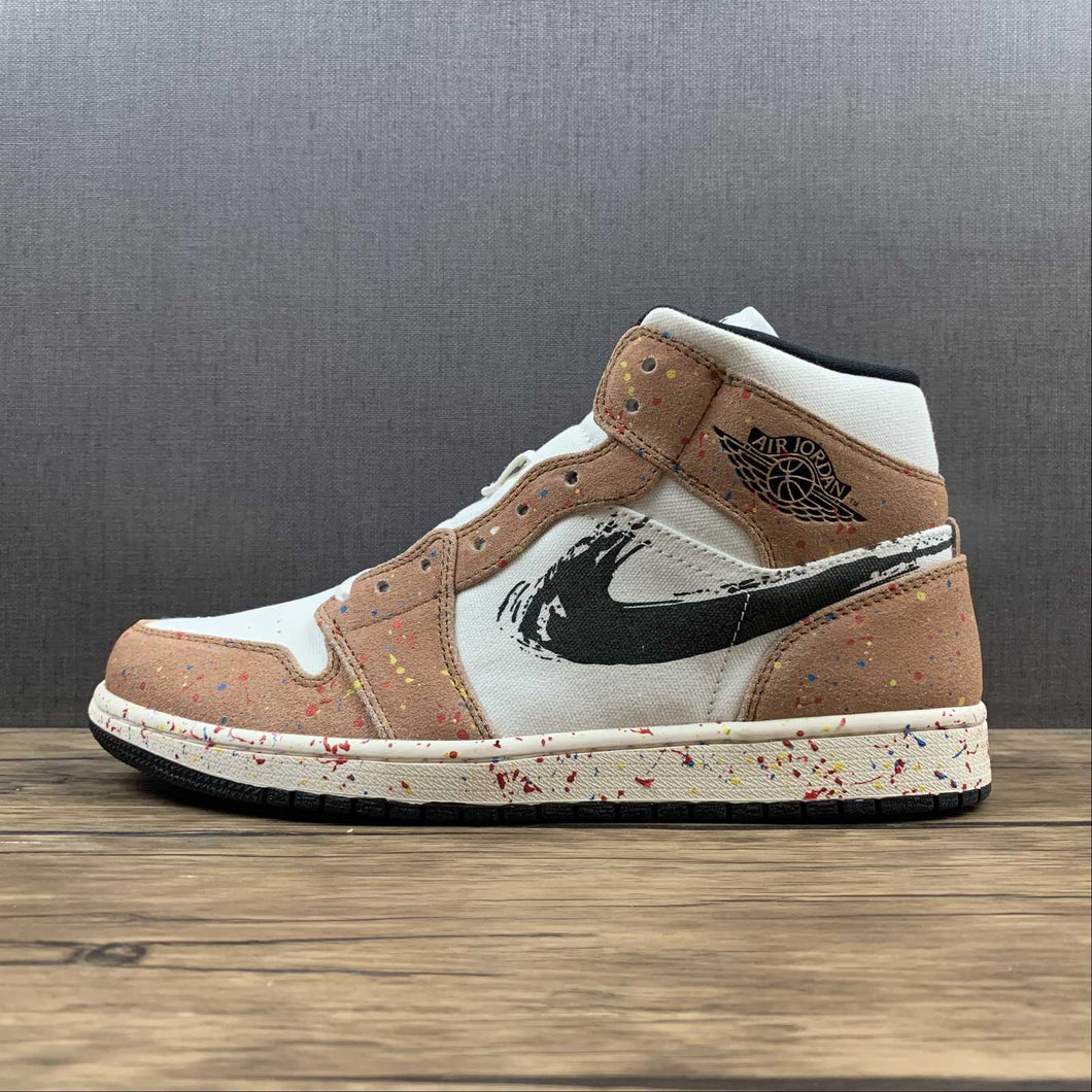Air Jordan 1 Mid SE Sail Black Cider Chile Red (2021) DA8005-100