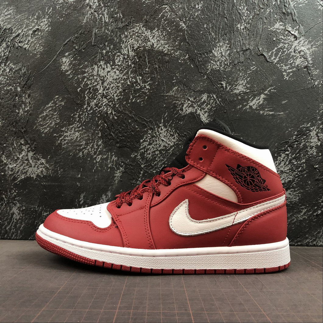 Air Jordan 1 Mid Gym Red Black White 554724-605