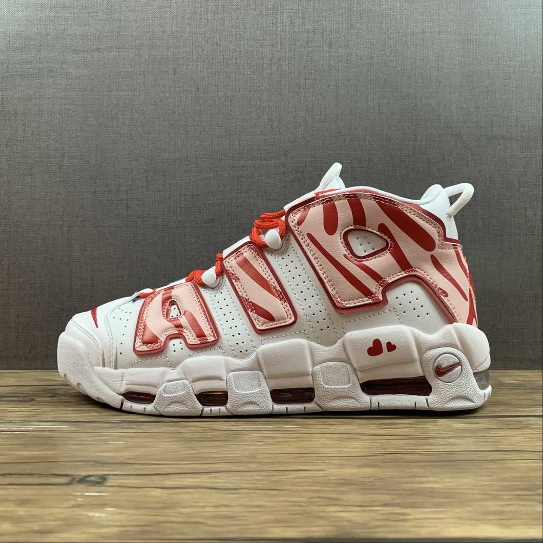 Air More Uptempo 96 White Varsity Red-White Custom 921948-102