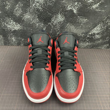 Cargar imagen en el visor de la galería, Air Jordan 1 Low Black Black-Gym Red 553558-606
