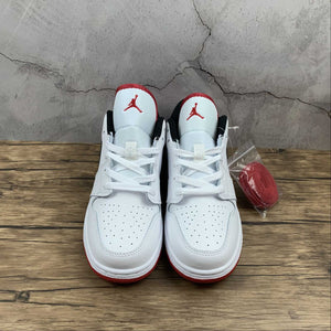 Air Jordan 1 Low (GS) White Gym Red Black 553560-118