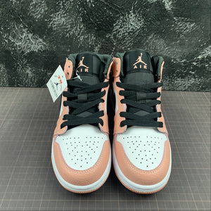 Air Jordan 1 Mid Pink Quartz Dk Smoke Grey 555112-603