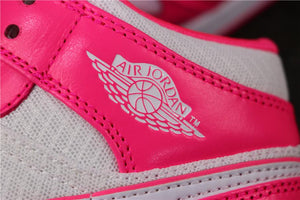 Air Jordan 1 Mid (GS) Hiper Pink White-White