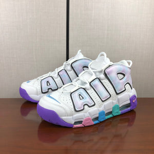 Air More Uptempo White Rainbow