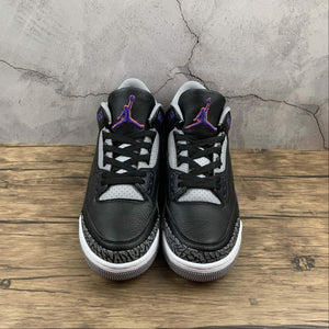 Air Jordan 3 Retro Black Court Purple Cement Grey CT8532-050